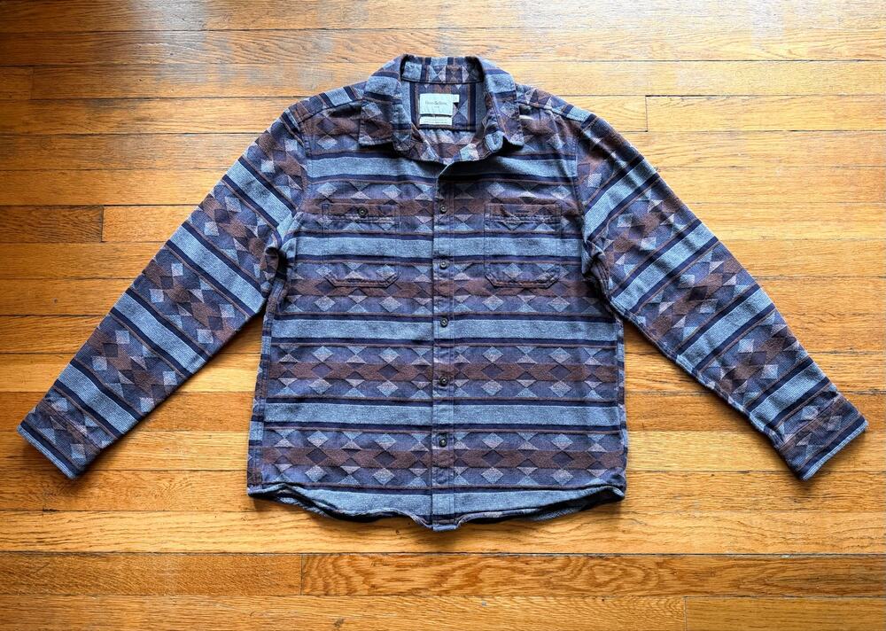 GOODFELLOW & Co. Textured Flannel Shirt Mens sz L